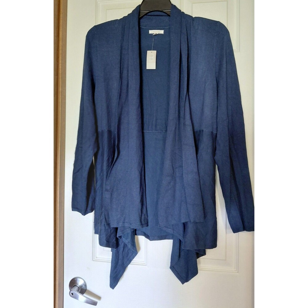 maurices Women's Blue Knit Open Front Long Sleeve Cardigan Sweater L